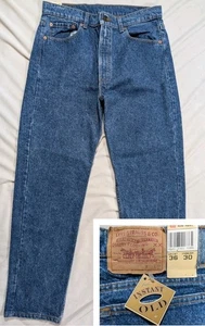 Levi’s 505 Vtg 80s 90s Made In USA Deadstock 36x30 (Actual 33x30.5) Blue Medium - Picture 1 of 15