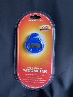 NEW Pedometer Sportline Dual Function Step and Distance Walking - SB4202BL - Image 1 of 4