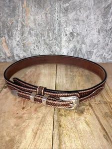 Cintura in pelle marrone Ranger taglia 32 western cowboy cowgirl - Foto 1 di 7