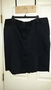 Lauren Ralph Lauren kurzer Bleistiftrock Gr. 22 schwarz Reißverschluss & Schnalle vorne   - Bild 1 von 5