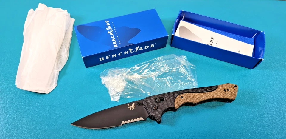 Cuchillo Plegable Benchmade 610 SBK Blackwood Rukus S30V Micarta G10 Manijas TR582 Foto 1 de 4