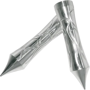 EDDIE TROTTA DESIGNS Dead End Grips Flame Chrome TC-775 - Picture 1 of 1