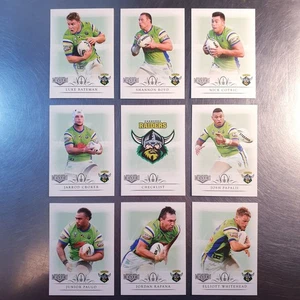 Juego de equipo base NRL Elite 2018 **Sin tarjeta de caja (9 cartas) Canberra Raiders - Imagen 1 de 3