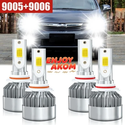 For Honda Civic 1988-2014 2015 4x High Low Beam Combo LED Headlight Bulbs Kit - Image 1 of 4