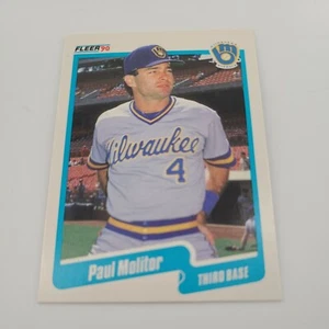1990 Fleer Paul Molitor #330 Vital Signs Milwaukee Brewers Baseball Card - Picture 1 of 2