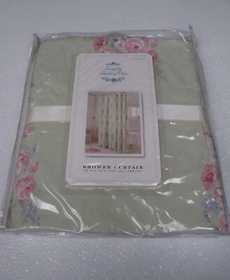 Cortina de Ducha Rachel Ashwell Simply Shabby Chic Verde Rosa Floral Rosa Ramo Foto 1 de 4
