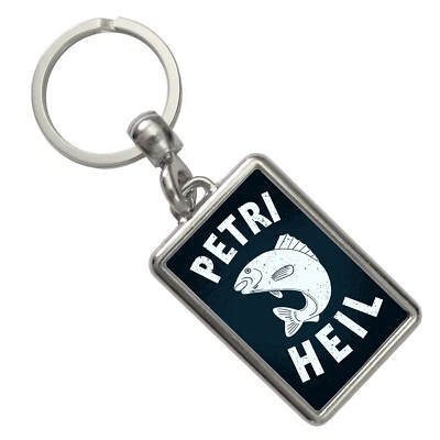 SPEECHEESE Petri Heil Fisch Schlüsselanhänger für Angler und Fischer