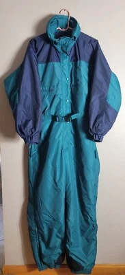 Traje de motonieve de una pieza para mujer Columbia Sportswear Verde Azul Esquí nieve con capucha Foto 1 de 4