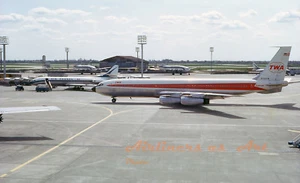 TWA Boeing 707-331 N763TW en ORY en mayo de 1963 8"x12" impresión en color - Imagen 1 de 1