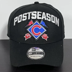 Chicago Cubs Hat Cap 2015 Postseason New Era 39Thirty Stretch-Fit OSFM MLB - Picture 1 of 12