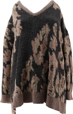 Suéter DG2 Diane Gilman Novedad Difusa Negro 1X NUEVO (95) Foto 1 de 4