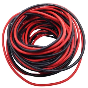 US Stock 2pcs 20 Feet 16 AWG Silicone Rubber Wire Cable Red Black Flexible - Picture 1 of 4