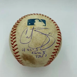 Curt Schilling Signed Inscribed 2001 NLCS Game 3 Game Used Baseball Steiner COA - Picture 1 of 5