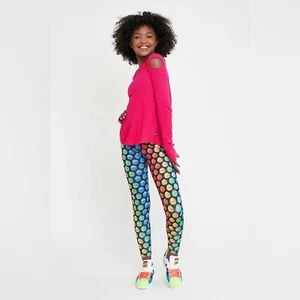 Terez Girls Kids Leggings in Rainbow Cupcakes Size 5 New - Picture 1 of 8