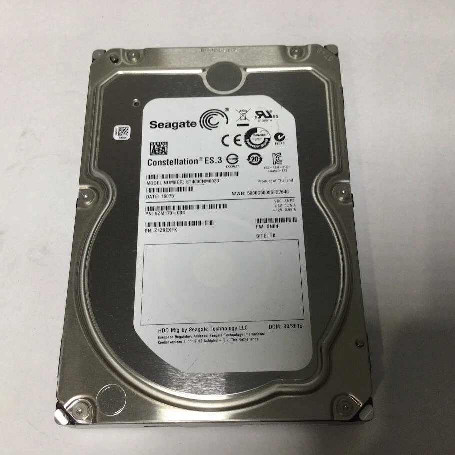 Seagate Constellation ES.3 4TB 3.5" Hard Disk Drive 7200PRM 128MB ST4000NM0033 - image 1 of 3