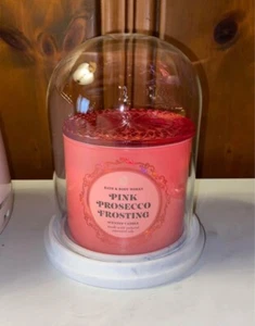 Bath & Body Works MARBLE BASE CLOCHE with Glass Top 3-Wick CANDLE HOLDER New - Picture 1 of 1