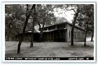 c1940 Dining Lodge Methodist Camp Pine Lake Westfield Wisconsin WI RPPC Postcard
