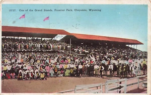 CHEYENNE WY WYOMING TRIBUNA GIORNI DI FRONTIERA CARTOLINA D'EPOCA 1937 090924 T - Foto 1 di 2