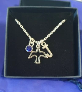 ❤ Seagull Necklace initial birthstone gifts for her birthday friends Bird - Picture 1 of 6