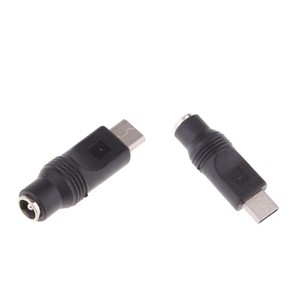 2stk Typ-C USB Stecker auf 5.5x2.1mm Buchse DC Power Netzteil Adapter