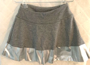 Rockets of Awesome girl's skirt cotton/poly skirt with silver vinyl trim 8 NWT - Picture 1 of 5