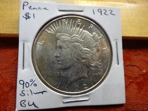 1922 USA Silber Peace Dollar 1 $ - keine Reserve - kostenloser Versand USA 6-15 - Bild 1 von 4