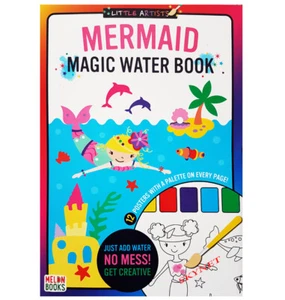 Libro para colorear de pintura mágica de sirena para niños actividad sin líos solo agrega agua - Imagen 1 de 4