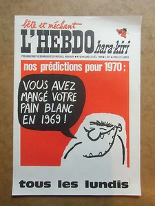 PLAKAT Zeitung HARA KIRI HEBDO Nr. 48 vom 29. Dezember 1969 - Bild 1 von 1