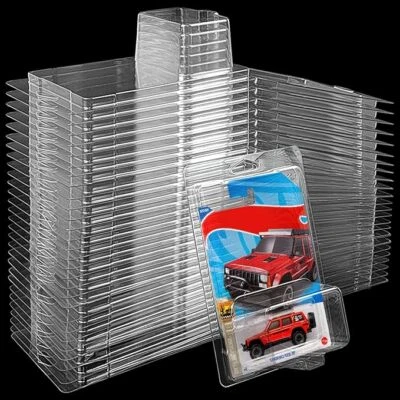 1-100Pcs Clear Protector Cases Model Car Clamshell Cases Display Case Clear - image 1 of 4