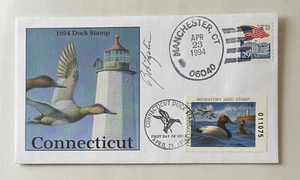 1994 Connecticut State Duck stamp FDC - Artist Signed - Picture 1 of 2