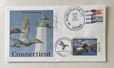 1994 Connecticut State Duck stamp FDC - Artist Signed - Image 1 of 2
