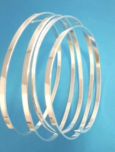 Fein-Silber-Streif/Blech 999,9 Ring-Schiene 3,65 mm Breit, 2 mm Stark massiv NEU - Bild 1 von 2