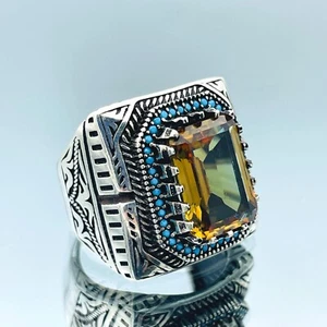 Mens Color Changing Stone Ring 925 Sterling Silver Zultanite Stone Ring Gift Him - Picture 1 of 10