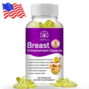 Breast Growth Pills All Natural Breast Herbs for Breast Growth Bigger 60 Pills - Picture 1 of 9