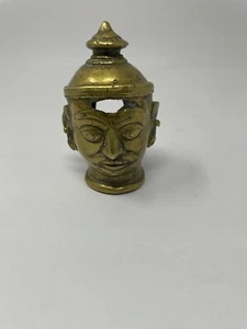 Antiguo ritual tradicional cabeza de latón dios Shiva coleccionable Mukhalingam NH5855 - Imagen 1 de 6