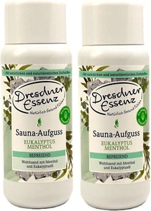2er Pack Dresdner Essenz Sauna-Aufguss Eukalyptus Menthol 2 x 250ml - Bild 1 von 2