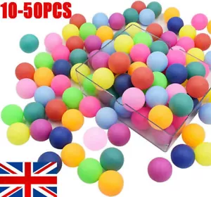10-50Pcs Ping Pong Balls 40Mm Frosted Mixed Colours Game Table Tennis Balls Uk - Picture 1 of 12
