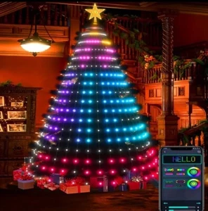 400 LED Intelligent Christmas Tree Lights, Flashing DIY Patterns, Music Syncing - Picture 1 of 7