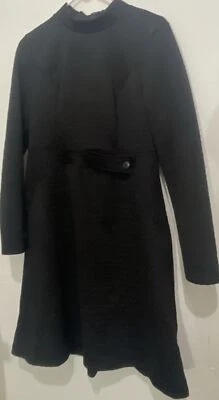 Vestido MODCLOTH Taken By Texture Acolchado Cuello Simulado Manga Larga Línea A Talla Grande Foto 1 de 4