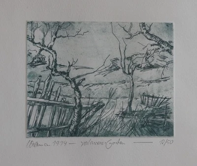 Radierung Horst Uhlemann, handsigniert Original, 12/50 - Bild 1 von 2