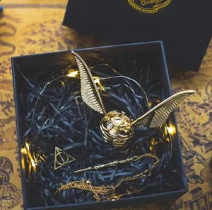 Harry Potter Golden Snitch Wings Vorschlag Ring Box Hochzeit Etui Sammlerstück - Bild 1 von 8