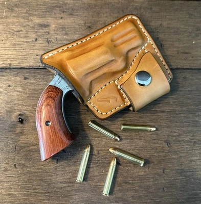 LOST RIVER LEATHER Leather Pocket Holster & Ammo Pouch NAA 22 Mag “Sentinel”