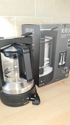 Krups KM4689 T8 Kaffee Druckbrühautomat, Filter-Kaffeemaschine, Schwarz - Bild 1 von 4