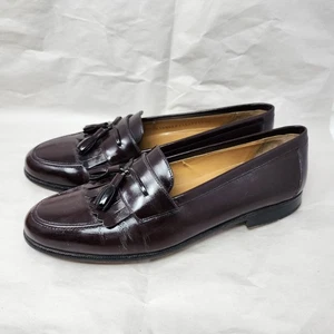 Scarpe mocassini Mezlan Santander Kiltie nappa pelle bordeaux uomo 10 Spagna - Foto 1 di 23