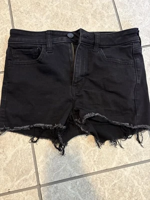 Pantalones Cortos Mujer AMERICAN EAGLE Talla 2 Negros Denim Next Level Elastizados Foto 1 de 4