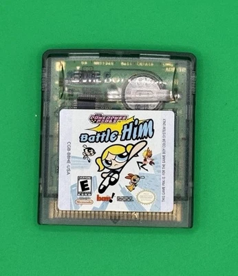 Powder Puff Girls Battle Him Gameboy Color GBC Cartridge Only Tested - Image 1 of 3