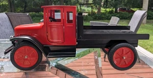 OLD TIME TOYS, BUDDY L, LARGE PRESSED STEEL TOY FLATBED TRUCK, LN - Bild 1 von 16