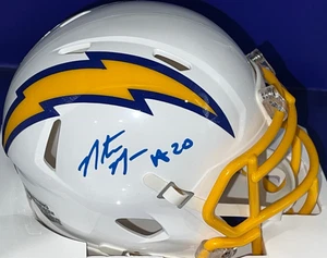 NATRONE MEANS LOS ANGELES CHARGERS PSA AUTHENTIC SIGNED RUSH ROYAL MINI HELMET - Picture 1 of 2