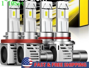 H11 Auxito 9005 LED Bulb Headlight Xenon White Bulb 6500K High Low Beam 1-10Set - Picture 1 of 10