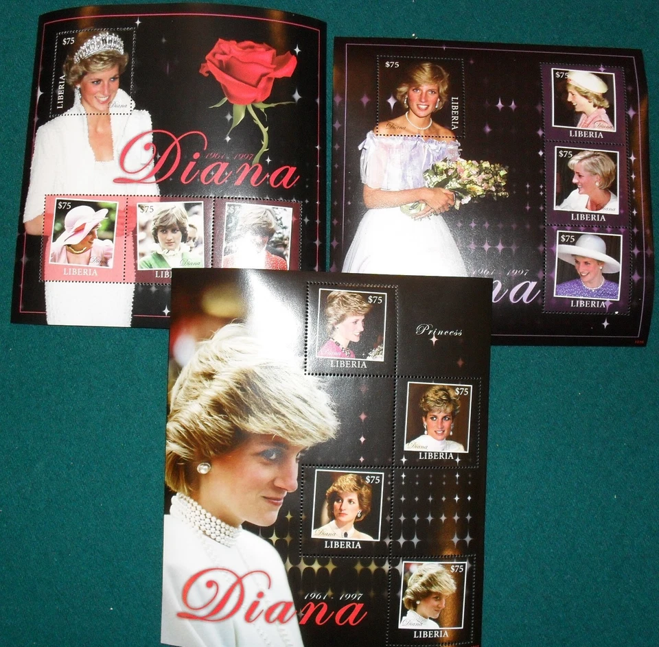 Liberia # 2660-62 MNH 2010 Princesa Diana CV $26 Foto 1 de 1